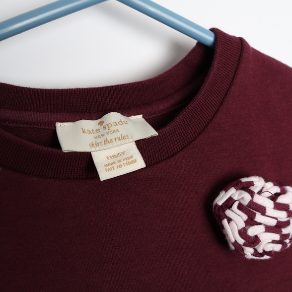 Kate Spade Skirt The Rules Burgundy Dress 5Y - Picture 2 of 4